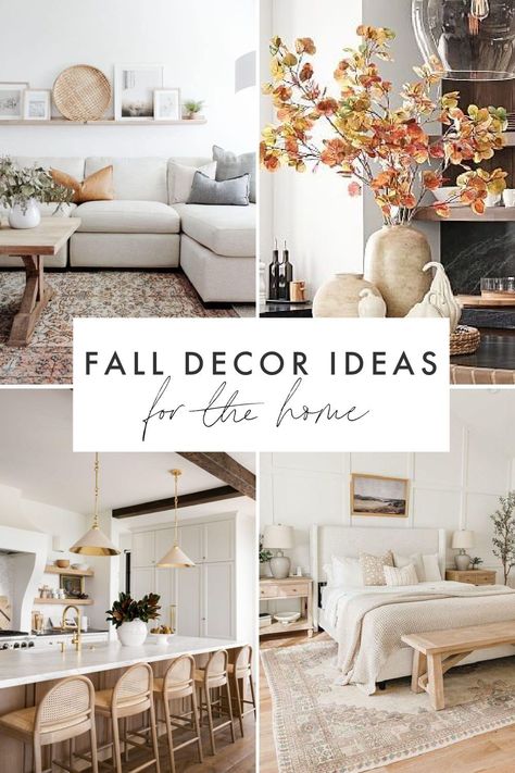 Fall home decor trends and design styles, neutral fall decor ideas, and affordable fall decor ideas for the home Autumn Decorating Ideas, Neutral Fall Decor Ideas, Fall Coffee Table Decor, Modern Fall Decor, Luxurious Interior Design, Neutral Fall Decor, Unique Floor Lamps, Fall Decor Ideas, Autumn Decorating