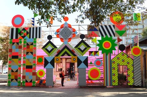 Morag Myerscough, Installation Interactive, Event Entrance, Graz Austria, Psy Art, Festival Inspiration, Arts Festival, Art Installation, Festival Design