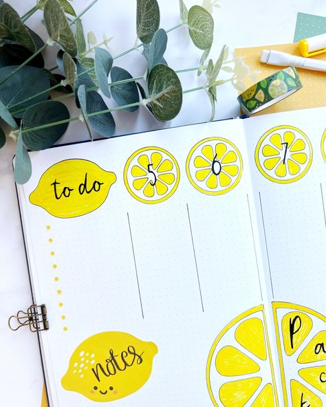 🍋 August Weekly Spread Before we get too far into a new week, here is my lemon themed weekly spread from last week. I am enjoying this theme so far! The lemons have been relaxing to shade and I really like how the yellow and green work together. #bulletjournalideas #bujothemeideas #bujoinspiration #bujocommunity #bulletjournalthemes #bujoweeklyspread #bulletjournalweekly #bujoinspire #augustbujo #bujoaugust Bujo Weekly Spread, Bullet Journal Themes, Bujo Inspiration, Weekly Spread, Yellow And Green, New Week, Bullet Journal, Lemon, Stationery