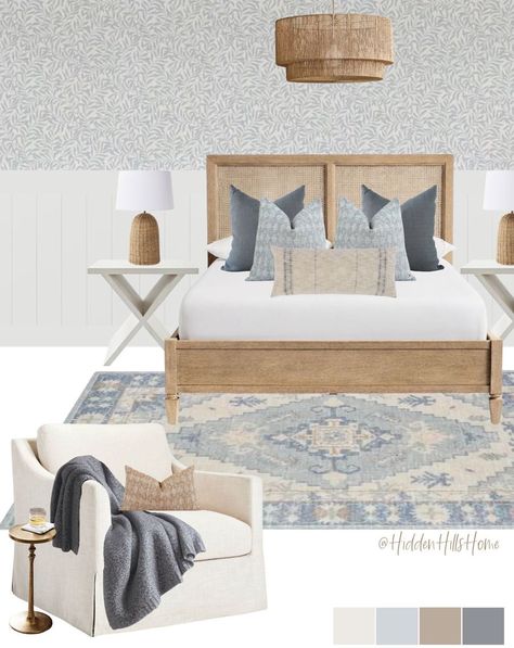 Lafayette Weave Mist Grey … curated on LTK Coastal Bedroom Mood Board, Beach House Bedroom Decor, Coastal Bedrooms Bedding, Coastal Guest Bedroom, Free Home Decor, Cane Bed, Beach House Bedroom, Blue Bedroom Decor, Neutral Bedrooms