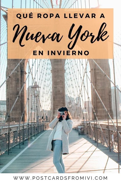 Qué ropa llevar a Nueva York en invierno + lista descargable para imprimir y armar la valija para un viaje a New York. #NuevaYork #NY #NewYork #viajes #equipaje #maleta #listadeviaje New York Packing List, Pack For New York, York Things To Do, Winter In New York, Weekend Packing, Winter Packing List, Outfits New York, New York Winter, Carry On Packing