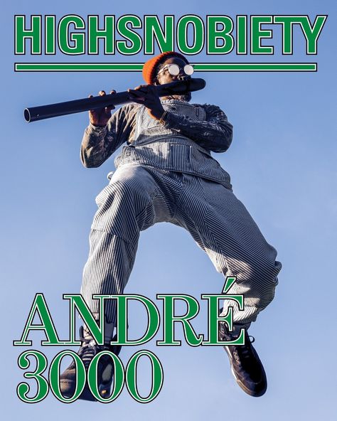 @andre3000 for Issue 34 of Highsnobiety Magazine. ⁠ ⁠ André 3000 is one of the most singular and best-dressed musicians of all time. He is also the cover star of the latest issue of Highsnobiety Magazine. ⁠ ⁠ Over 30 years after forming OutKast, André 3000 is in his woodwinds era. He’s also in a workwear phase; a contemplative mode that requires a daily uniform of overalls and camo, a lot of distance from celebrity life, and the freedom to create. Most recently he released a film to accompany... Highsnobiety Magazine, Andre 3000, Production Coordinator, Callum Turner, Handsome Actors, Dua Lipa, Executive Producer, Not Enough, Hip Hop Fashion