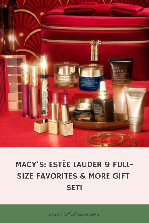 Get 9 full-size favorites—including our #1 Serum, Eye Gel-Creme and so much more. This 2024 Blockbuster set is yours for $90 with any Estée Lauder or AERIN Beauty purchase (A $625 Value!) Earn up to 12% cash back.

Find more great deals and offers with Macy’s Estee Lauder Advanced Night Repair, Advanced Night Repair, Estée Lauder, Eye Gel, Estee Lauder, Gift Set, Serum, Great Deals, Repair