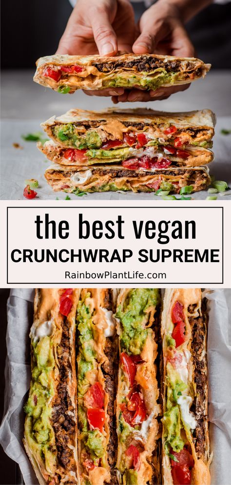 Vegan Crunch Wrap Supreme, Vegan Crunch Wrap, Vegan Taco Bell, Vegan Crunchwrap, Vegan Copycat, Taco Bell Crunchwrap Supreme, Taco Bell Crunchwrap, Copycat Taco Bell, Vegan Tacos Meat