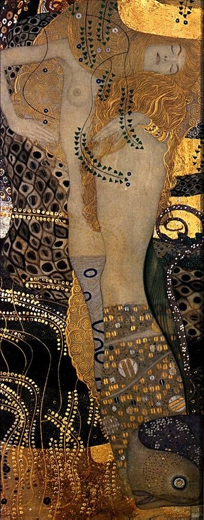 Gustav Klimt - "Water Serpents I/ Wasserschlagen I" 1907 Jose Maria Velasco, Art Klimt, Gustav Klimt Art, Klimt Paintings, Klimt Art, Charcoal Drawings, Edgar Degas, Gustav Klimt, Art Plastique