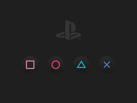 Playstation buttons by Rendy van Poppel Playstation Buttons, Arte Wallpaper, Button Tattoo, Pixel Art Background, Smash Brothers, Ios App Icon, Gaming Wallpapers, Art Background, App Icon