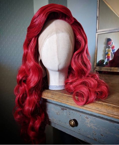 Judging by this wig guess what I’m dressing up as for Halloween 😍✨ Ariel Halloween Costume, Ariel Wig, Mermaid Wig, Ariel Cosplay, Ariel Costumes, Style Wig, King Fashion, Old Fashion Dresses, High Quality Wigs