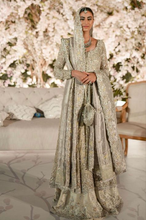 Elan Pakistani Couture, Cream Nikkah Dress, Safiya Wedding, Valima Dress, Elan Bridal, Marriage Video, Bunto Kazmi, Nikah Outfit, Pakistani Bridal Dress