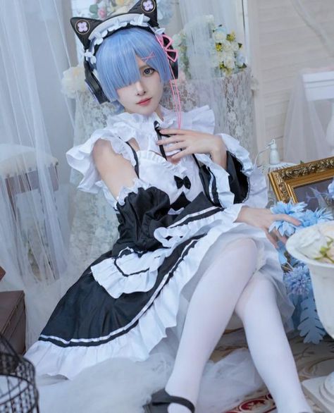 Rem Cosplay Maid Outfit Cosplay, Rem Cosplay, Maid Outfit Anime, Top Cosplay, Outfit Anime, Maid Cosplay, Anime Maid, Anime Cosplay Costumes, Maid Outfit