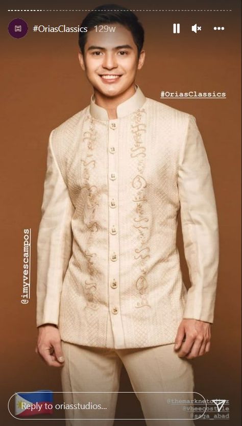 Modern Filipino Outfit Men, Modern Barong Tagalog For Groom, Barong For Groom, Modern Barong Tagalog Men Outfit, Barong Tagalog For Groom, Barong Tagalog Wedding, Barong Wedding, Filipino Traditional Clothing, Baba Nyonya