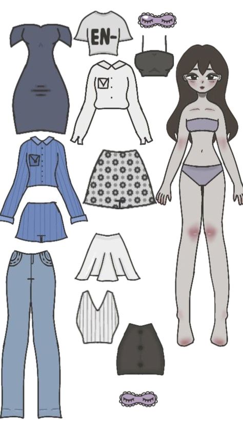 Printable Paper Dolls With Clothes, How To Draw Paper Doll, How To Make A Paper Doll, Paper Doll Craft, Free Printable Paper Dolls, Paper Doll Printable Templates, Paper Dolls Clothing, Cute Website, Anime Paper