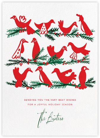 Christmas cards - Paperless Post Christmas Greeting Cards Sayings, Christmas Greeting Card Messages, Peace Bird, Online Cards, Holiday Birds, Christmas Illustrations, Paperless Post, Bird Cards, Holiday Greeting Cards