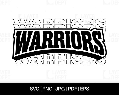 Spirit Warrior, Warriors Football, Warriors Basketball, Warriors Shirt, Warrior Spirit, Spirit Shirts, Football Svg, School Mascot, Star Work