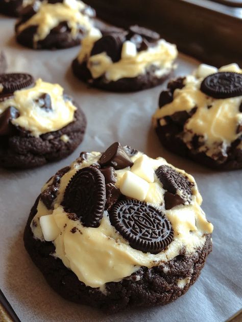 Soft Oreo Cheesecake Cookies Recipe – A Delightful Chocolatey Treat Cheesecake Cookies Recipes, Oreo Cheesecake Cookies, Oreo Cookie Recipes, Cookies Soft, Cheesecake Cookies, Oreo Cookie, Oreo Cheesecake, Chewy Cookie, Oreo Cookies