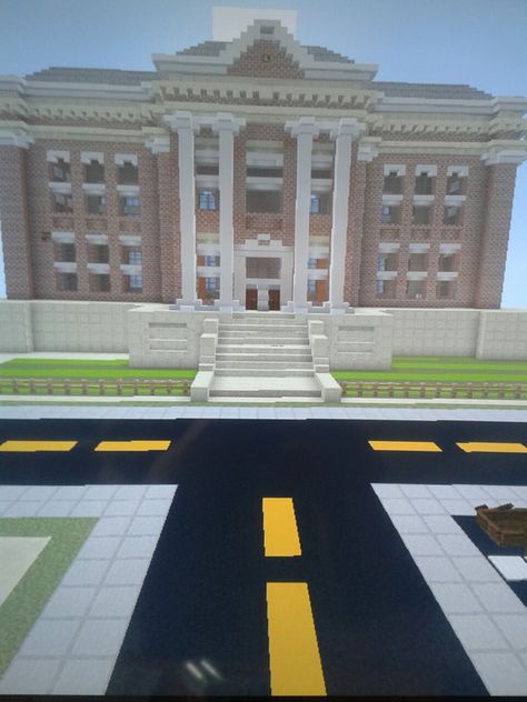 My brother and I just built a library in Minecraft for Xbox 360 TU 52. Cool or what? Xbox 360 Minecraft Builds, Library In Minecraft, Minecraft Cities, Minecraft Homes, Minecraft Library, Markus Persson, Minecraft Car, Minecraft Town, Rumah Minecraft Sederhana