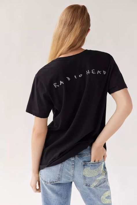 Radiohead Bear Logo Graphic Tee | Urban Outfitters Radiohead Bear, Bear Logo, Radiohead, Black Fits, Logo Graphic, Women's Tops, Color Coding, Graphic Tee, Dress Shop