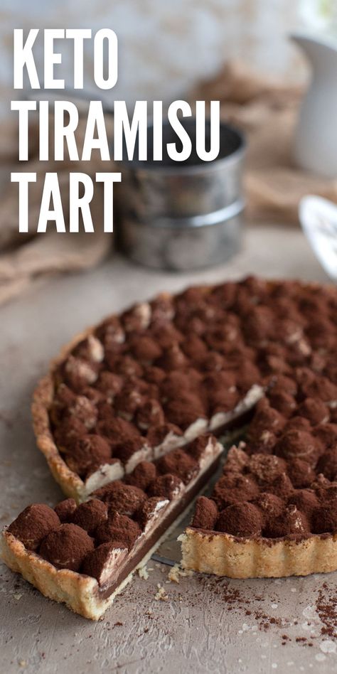 Keto Tiramisu Cheesecake, Keto Ganache Recipe, Mascarpone Keto Recipes, Keto Tart Recipes, Quick Easy Keto Dessert, Keto Tiramisu Recipe, Keto Tart, Keto Tarts, Healthy Tiramisu Recipe