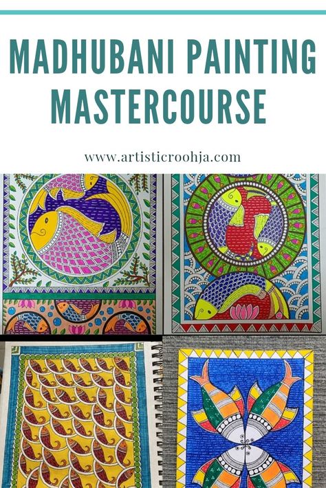 A beginners friendly Madhubani painting, from basics to advanced, with lifetime access, lifetime doubt clearance and 24*7 unlimited feedback and corrections Online Art Courses, Tiger Drawing, Sun Painting, World Of Art, Madhubani Painting, Art Courses, Step By Step Painting, Basic Shapes, The Expert