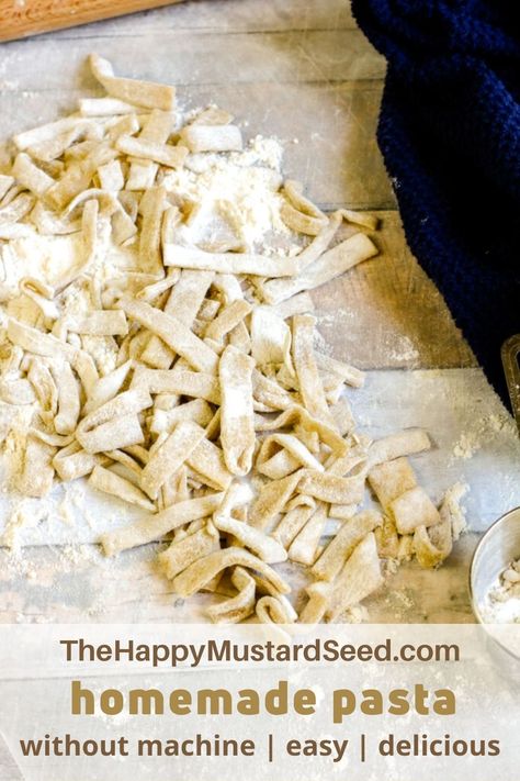 Homemade Pasta Without Machine, Small Batch Pasta, Eggless Pasta Recipe, Homemade Pasta Dough Recipe, Simple Pasta Recipe, Pasta Dough Recipe, Italian Dinners, Easy Homemade Pasta, Easy Casseroles