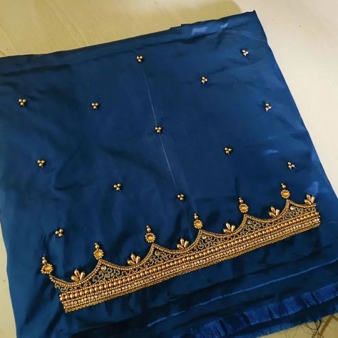 Dm @8639145843 Designer offer aariwork 1 metr blouses Dispatch time : 3 days Price 699+ship Fabric : Halfpattu Colours and sizes can be customised accordingly Simple Aariwork Design, Aariwork Blouse Designs, Buff Sleeves Blouse Designs, Aari Blouses, Buff Sleeves, Patch Work Blouse Designs, Blouse Designs High Neck, Cutwork Blouse, Fashion Show Dresses