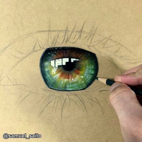 Realistic Eye Drawing, Drawing Eyes, Pencil Art Drawings, Color Pencil Art, Realistic Art, Pencil Portrait, Color Pencil Drawing, Realistic Drawings, Eye Art