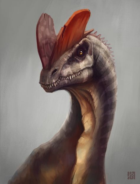 dilo ilustrado Dinosaurs, Digital Painting