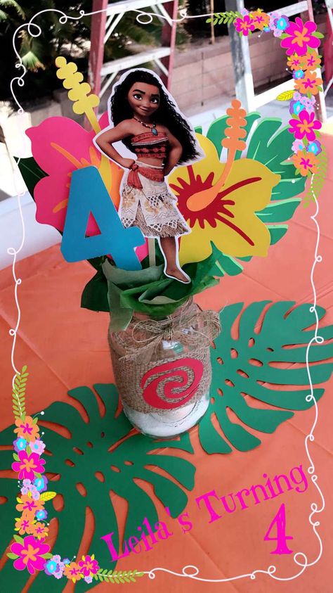 Moana Centerpieces Fun Birthday Party Themes, Birthday Party Themes For Kids, Party Themes For Kids, Moana Centerpieces, Moana Birthday Cake, Moana Birthday Party Theme, Moana Theme Birthday, Festa Moana Baby, Paper Flowers Wall