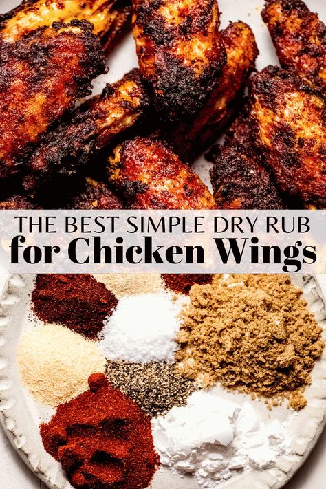 Wing Spice Rub, Best Seasoning For Chicken Wings, Dry Chicken Wings, Bbq Dry Rub Chicken Wings, Spicy Wings Air Fryer, Asian Dry Rub For Chicken, Dry Wing Rub Recipes, Sweet And Spicy Dry Rub Chicken Wings, Dry Rub Wings In The Oven