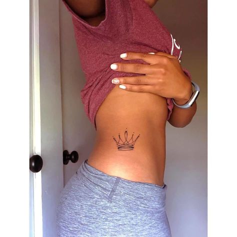 Crown Tattoo Design For Men, Mantra Ideas, Simple Crown Tattoo, Couple Tats, Small Crown Tattoo, Tattoo Design For Men, Queen Crown Tattoo, Crown Tattoos For Women, Family Landscape