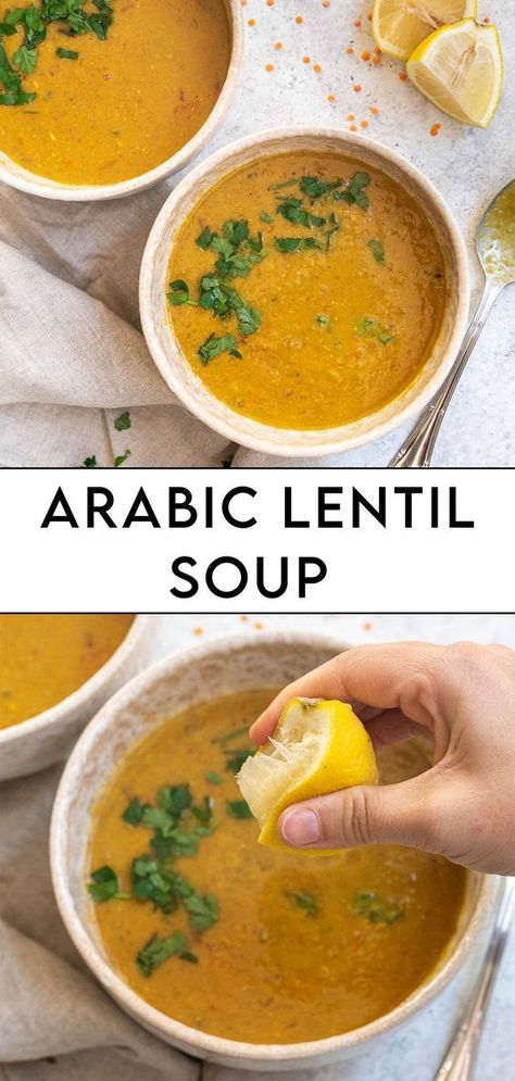 Soup Recipes Couscous, Jordanian Lentil Soup, Healthy Red Lentil Soup, Lebanese Lemon Lentil Soup, Iranian Lentil Soup, Easy Red Lentil Soup, Iraqi Lentil Soup Recipe, Arab Lentil Soup, Soup With Red Lentils