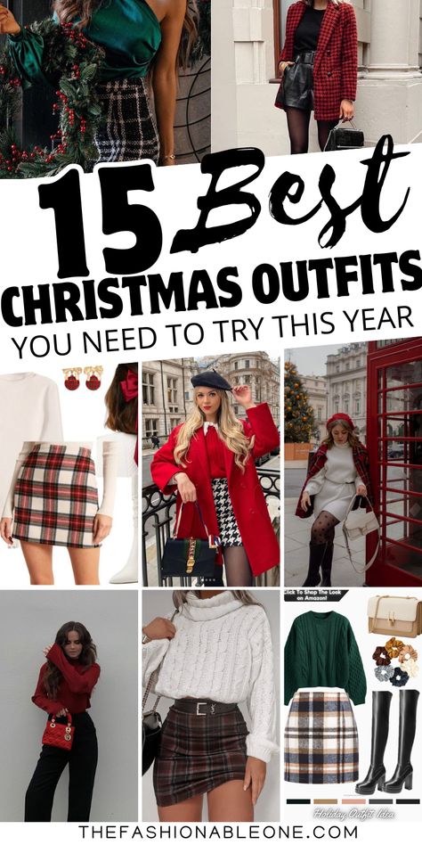 This pin is all about christmas outfit. Girls can get their inspiration to choose christmas outfit ideas for woman. These Christmas outfits aesthetic are amazing. Christmas Outfit Ideas For Women Aesthetic, Christmas Wear Outfit Ideas For Women, Gen Z Christmas Outfits, Christmas Theme Family Outfits, Preppy Christmas Outfits Women, Christmas Outfits Aesthetic Casual, Christmas Outfit Ideas For Women Skirt, Christmas Get Together Outfits, Plaid Outfits For Women Christmas