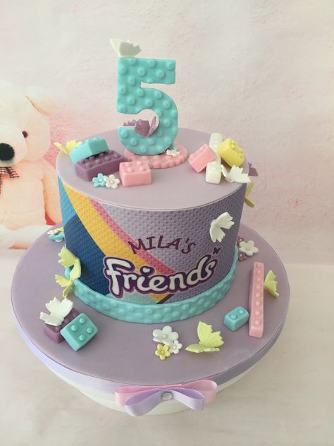 Lego Friends Birthday Party Cake, Lego Birthday Cake Girl, Lego Friends Birthday Cake, Lego Girls Cake, Lego Friends Cake, Lego Themed Cake, Lego Friends Birthday Party, Lego Friends Birthday, Lego Friends Party