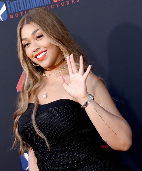 Jordyn Woods Tattoo, Life Of Kylie, Wood Tattoo, Private Tattoos, Into The Woods Quotes, Jenner Family, Tristan Thompson, Jordyn Woods, Friendship Tattoos