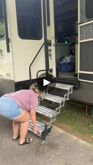 Camper Steps, Rv Upgrades, Camper Trailer Remodel, Rv Lifestyle, Trailer Remodel, Camper Trailer, Grand Designs, Fifth Wheel, Rv Life