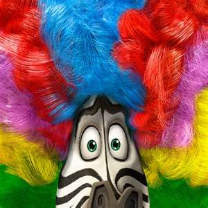 Da da da da da da da da CIRCUS  Da da da da da da da da AFRO          CIRCUS AFRO CIRCUS AFRO          Pocka-dot pocka-dot pocka-dot           AFRO!!!!!!!! Afro Circus, Madagascar Party, Aardman Animations, Rainbow Wig, Ipad Kids, Double Rainbow, Colors Of The Rainbow, Dreamworks Animation, Kids App