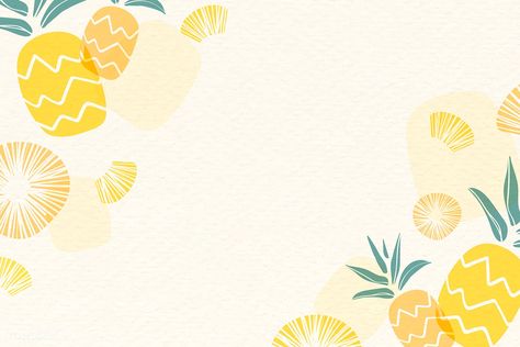 Pineapple patterned background with design space vector | premium image by rawpixel.com / wan Background With Design, Wallpaper Fruit, Pineapple Backgrounds, Powerpoint Background Templates, Background Ppt, Pineapple Wallpaper, Space Vector, Social Media Art, Note Writing Paper