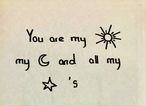 Cute Drawings Simple Doodles Love, Sun And Moon Couple Drawing, Aesthetic Moon Drawing Simple, Simple Love Drawings Doodles, Simple Easy Drawings With Quotes, Sun And Moon Drawing Ideas, Scrapbook Ideas Easy Simple, Quotes On Moon And Love, Cute Things To Draw Your Boyfriend