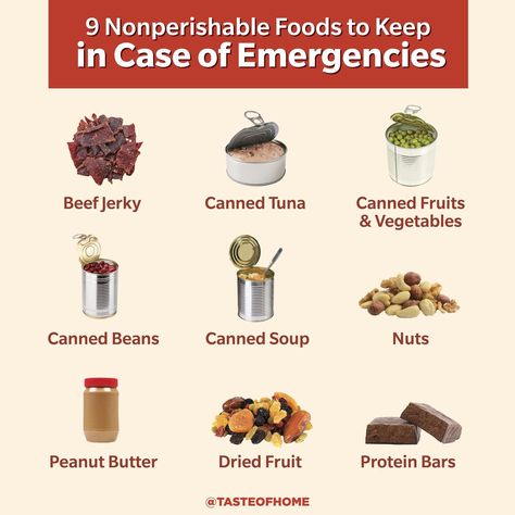 Non Perishable Food, Survival Skills Emergency Preparedness, Emergency Preparedness Food, Non Perishable Foods, Canned Fruits, Emergency Prepardness, Emergency Food Storage, Non Perishable, Emergency Food Supply