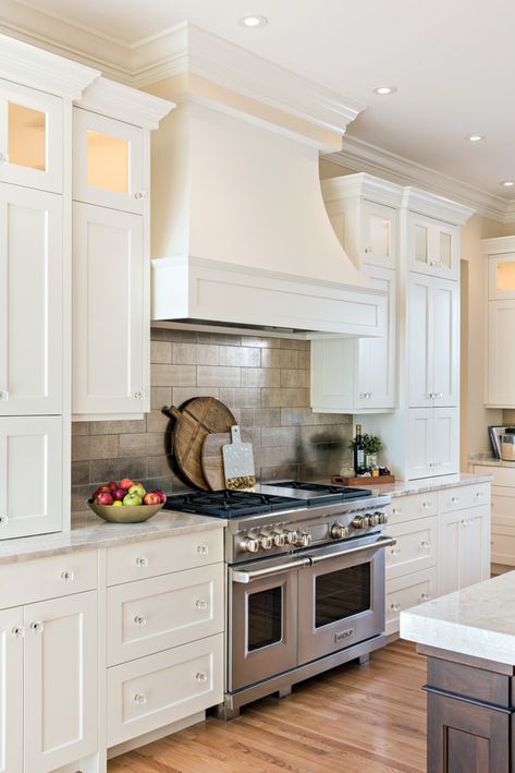 A Range Hood for your New Kitchen. - Lewis & Weldon Custom Kitchens White Kitchen Hood, Kitchen Hood Ideas, Kitchen Hood Design, Kitchen Vent Hood, Kitchen Vent, Kitchen Hood, Casa Country, Kitchen Range Hood, Kitchen Hoods