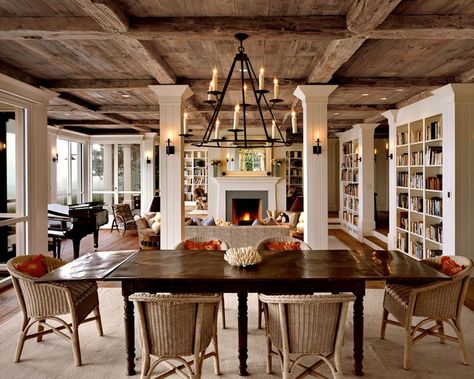 Beinfield Architecture Home Theaters, Open Concept Home, Urban Farmhouse, New England Homes, Contemporary Dining Room, Decorative Table, French Country Cottage, Family Rooms, Style At Home