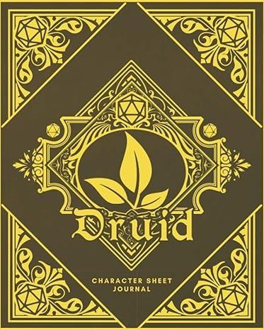 Druid Character Sheet Journal: DnD Notebook With 50 Character Pages and 100 Mixed Pages (Lined, Graph, Hex & Blank)For Role Playing Fantasy Games I ... Sheets Journals - Class Design Covers): Game Books, D. Crawler: 9798716668089: Amazon.com: Books Druid Character Sheet, Dnd Notebook, Druid Character, Rpg Character Sheet, Dnd Druid, Class Design, Character Sheet, Fantasy Games, Journal Covers