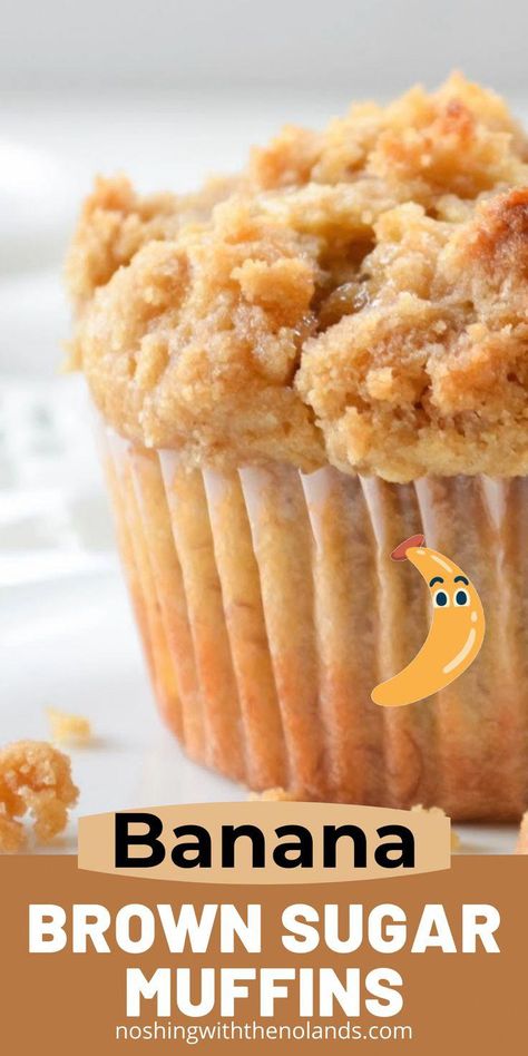 #HealthDietAndNutrition Homemade Banana Muffins, Moist Banana Muffins, Sweet Breakfast Recipes, Best Healthy Foods, Banana Muffins Easy, Crumb Muffins, Banana Crumb Muffins, Banana Dessert Recipes, Banana Muffin