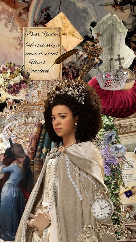 Princess Charlotte Bridgerton, Queen Charlotte Aesthetic Wallpaper, Queen Charlotte Poster, Queen Charlotte And George Bridgerton, Queen Charlotte Bridgerton Wallpaper, Queen Charlotte Wallpaper, Queen Charlotte Bridgerton Aesthetic, Charlotte And George Bridgerton, Bridgerton Charlotte