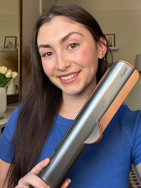 Dyson Airstrait Straightener Review With Photos | POPSUGAR Beauty Dyson Air Straightener, Dyson Air Strait, Dyson Airstrait Straightener, Dyson Air Straight, Dyson Straightener, Dyson Hair Straightener, Dyson Airstrait, Dyson Corrale, Straight Iron