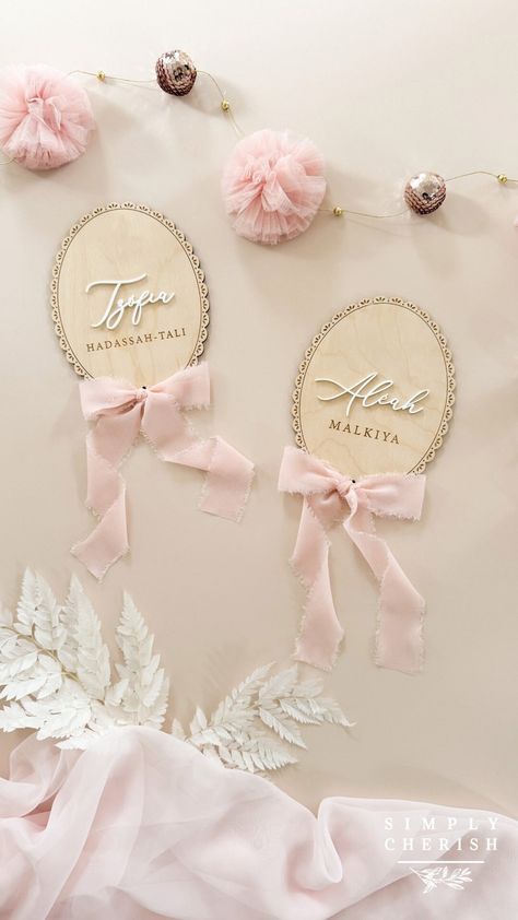 Ribbon Bow Name Sign Personalized Hospital Birth Announcement Baby Gift Baby Photo Prop Vintage Lace Trim Coquette - Etsy Light Pink And White Nursery, Hospital Birth Announcement, Baby Birth Announcement Photos, Girly Nursery, Birth Announcement Gifts, Baby Announcement Pictures, Birth Announcement Photos, Birth Announcement Sign, Announcement Sign