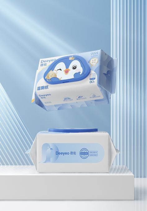 Deyou x Guge: Wet Wipes with a Waddle of Charm! – Packaging Of The World Wet Wipes Packaging Design, Wipes Photography, Wipes Packaging Design, Tissue Packaging Design, Wet Wipes Design, Wipes Packaging, Tissue Design, Wet Wipes Packaging, Tissue Packaging