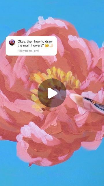 Blossom on Instagram: "You asked, we answered! Follow along to see how to paint a peony." How To Paint A Peony Acrylic, How To Paint Peonies Acrylic, How To Draw A Peony, Peony Painting Acrylic Easy, Peony Painting Acrylic, Painting Acrylic Easy, Peony Drawing, Peony Painting, April 15