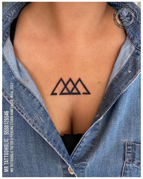 Triangle Infinity Tattoo, Past Present Future Tattoo, Chest Tattoo Designs Female, Dm Logo, Gang Tattoos, Triangle Symbol, Triangle Art, Meaningful Tattoo, Energy Power