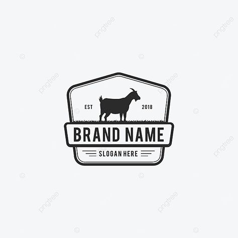 Goat Farm Logo Design, Pig Logo, Farm Logo Design, Cow Logo, Goat Logo, Animal Background, Agriculture Logo, Badge Template, Goat Farm