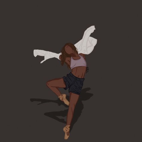 Dance Illustration Art Aesthetic, Dance Drawings, Ballerina Art Paintings, Dance Illustration, Ballet Illustration, Dance Background, Black Dancers, Dance Photo Shoot, Dancing Art